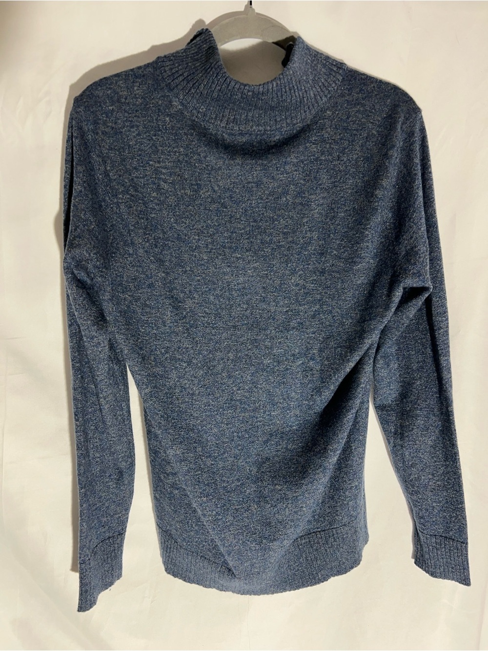 NWOT Mens SMARTWOOL Blue Heathered 3/4 Zip Merino Wool Blend Sweater - Picture 2 of 4